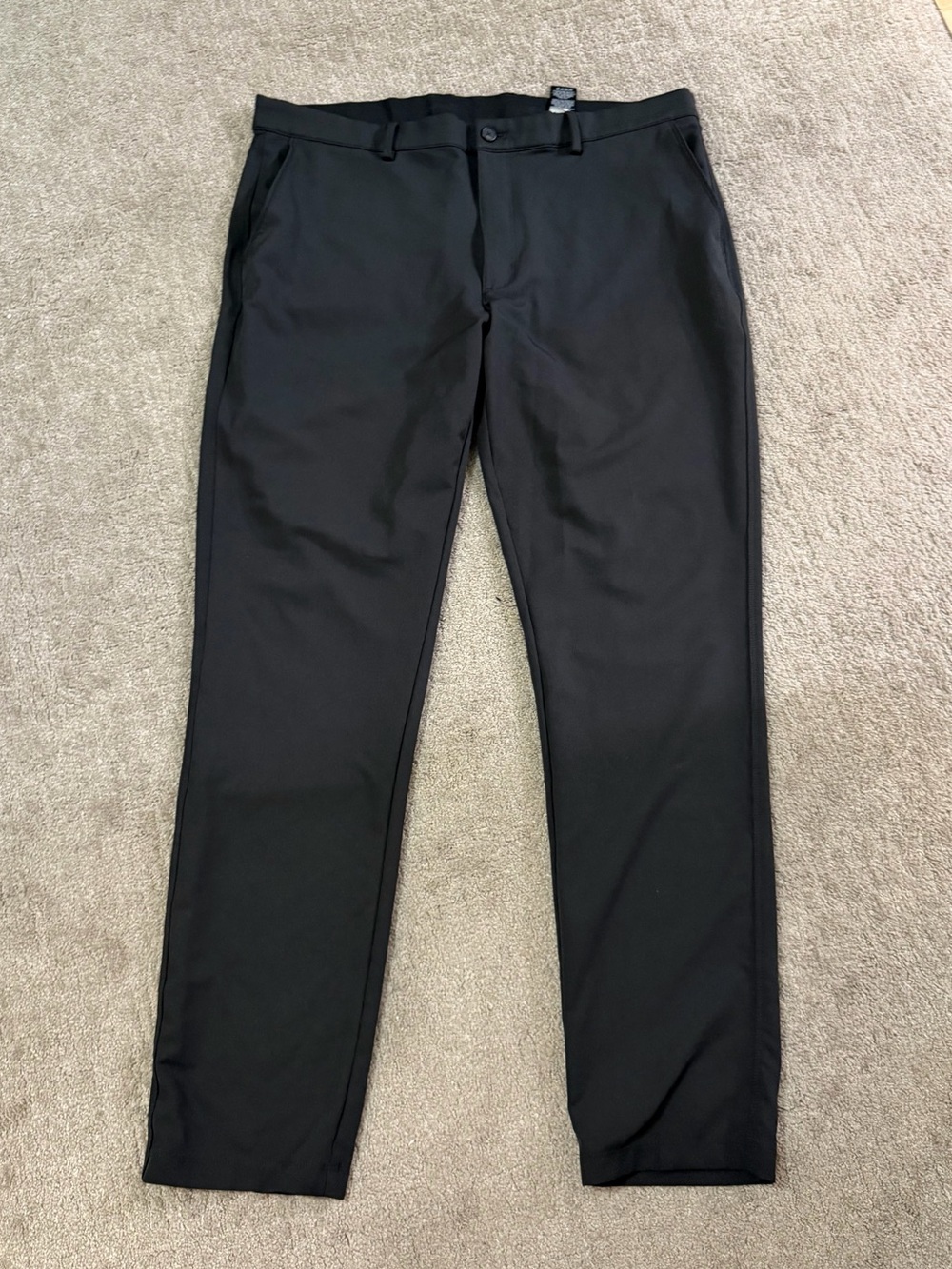 Greg Norman Men's Black Dress Pants - Classic Slim Fit